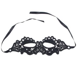 LINGERIE RAINHA ENCANTADORA MÁSCARA DE OLHO DE RENDA NEGRA TAMANHO