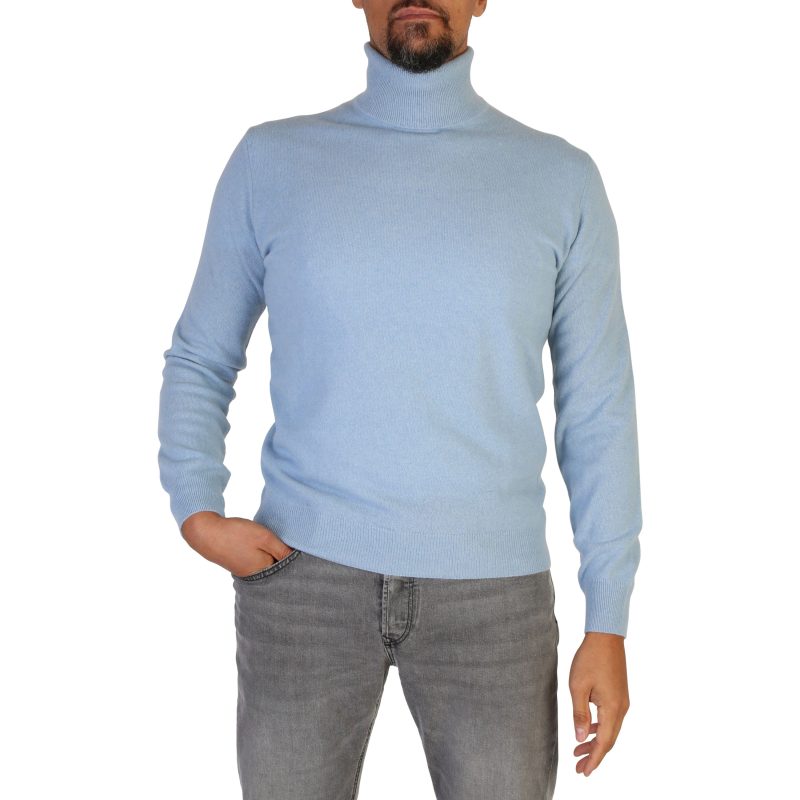 100% Cashmere Sweater UA-FF12_E580-AZZURRO