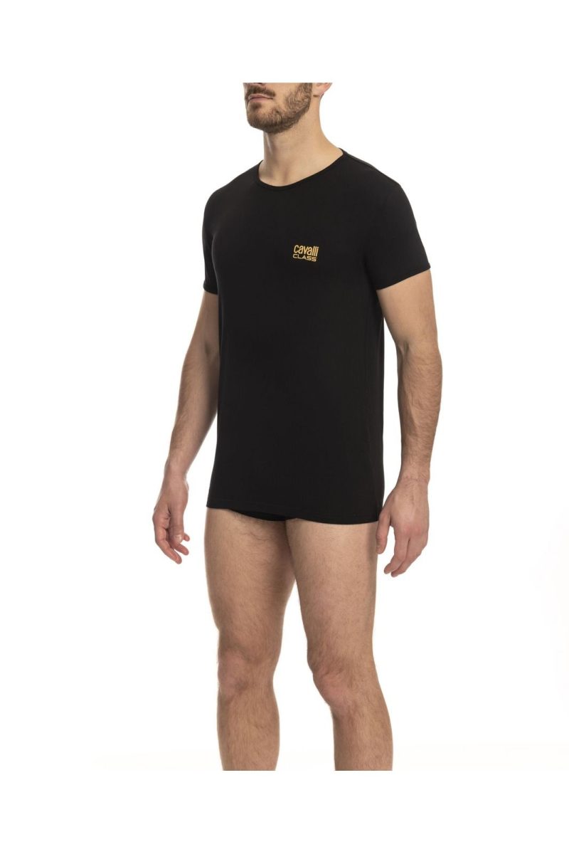 Cavalli Class Camiseta QXO03D_CLL1MTS03SI_BLACK