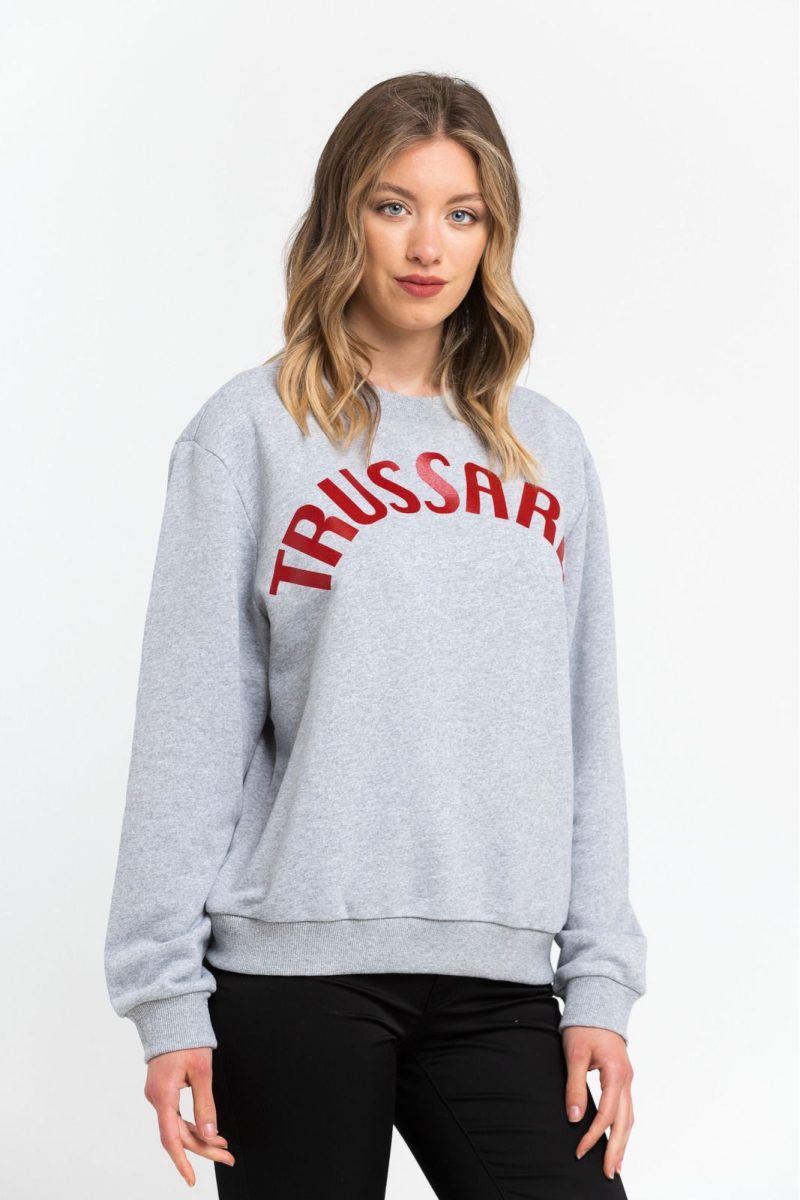 Trussardi Camisolas 36F000321T002191_E698MelangeGreyPrintRed - Image 2