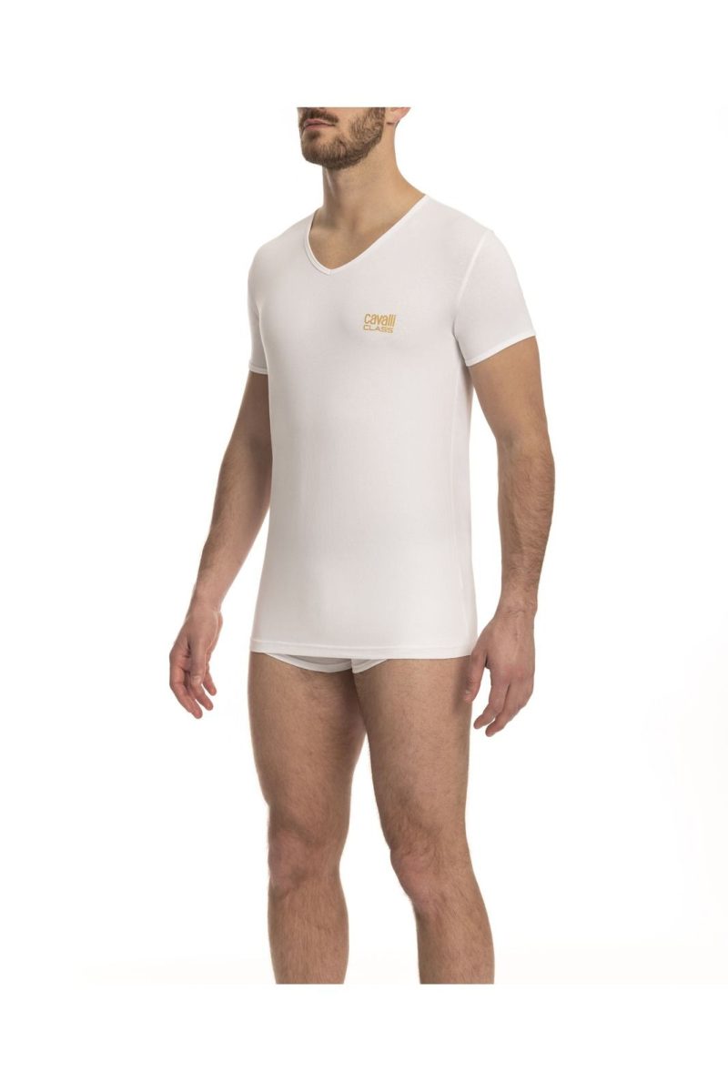 Cavalli Class Camiseta QXO03E_CLL1MTS04SI_WHITE