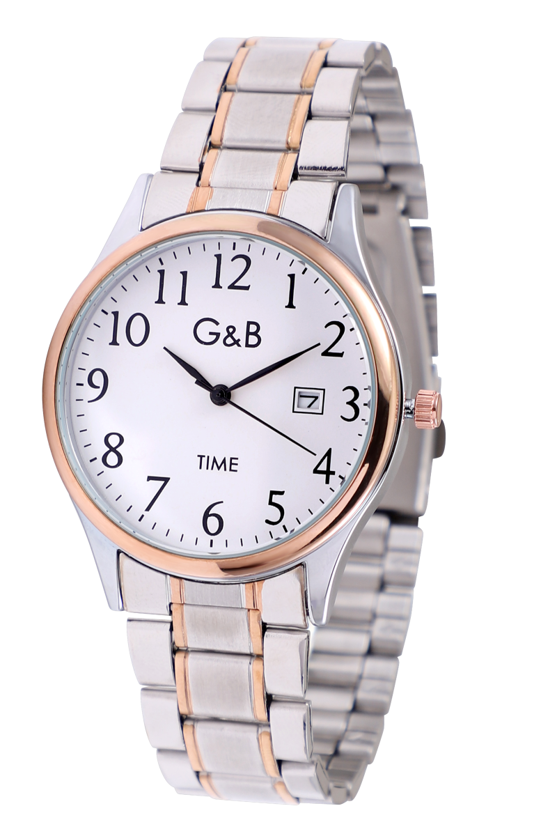 RELOJ GB CAB.METAL RED.BICOLOR/ROSEGOLD IPRG CLASSIC C/FECHA