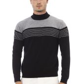 Alpha Studio Sweater AU123H_9001NEROGRIGIO_D