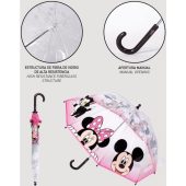 PARAGUAS MANUAL POE BURBUJA MINNIE PINK - Image 4