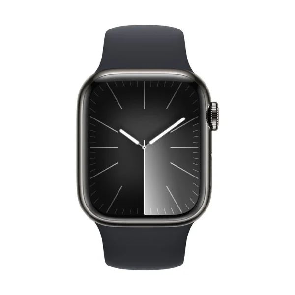 Apple Watch Series 9/ GPS/ Celular/ 41mm/ Caixa de Aço Grafite/ Bracelete Desportiva Meia-noite M/L - Image 2