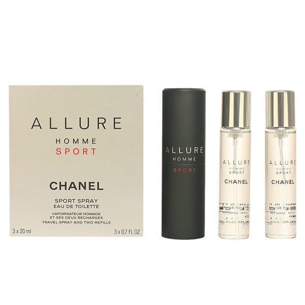 ALLURE HOMME SPORT vaporizador recarregável portátil e dos refis 3 x 20 60 ml