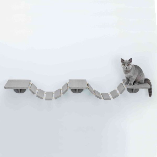 TRIXIE Escalera rocódromo gatos 150x30 cm gris-marrón