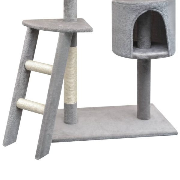 Rascador para gatos con rascador de sisal 150 cm gris - Imagen 3