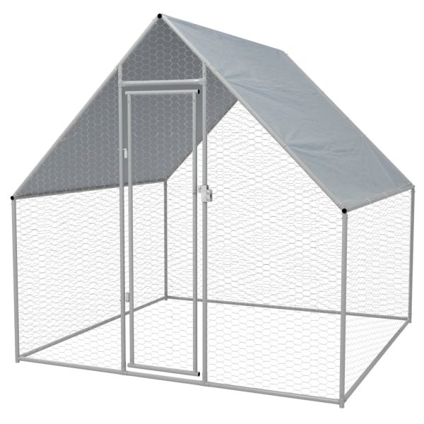 Gallinero de exterior en acero galvanizado 2x2x1,92 m