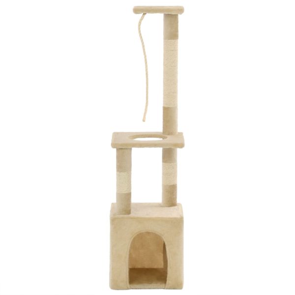 Rascador para gatos con rascador de sisal 109 cm beige - Imagen 2