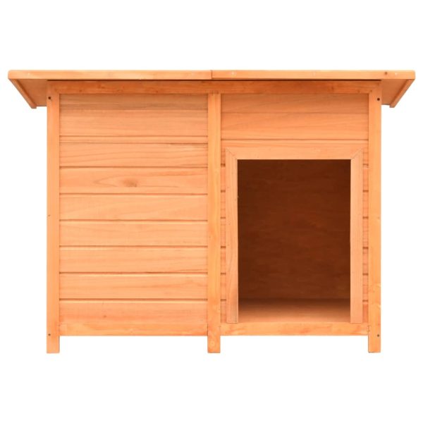 Casita para perros pino macizo y abeto 120x77x86 cm - Imagen 2