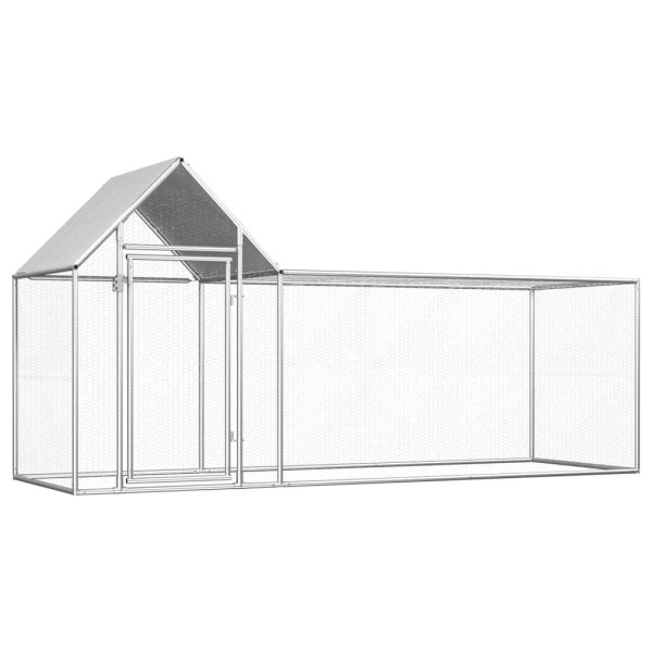 Gallinero 3x1x1,5 m acero galvanizado