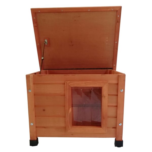 '@Pet Casa para gatos de exterior XL 68,5x54x51,5cm madera marrón - Imagen 2