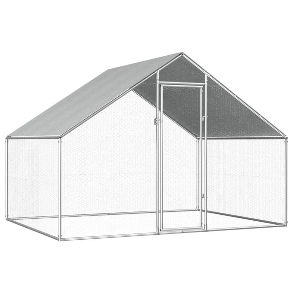 Gallinero de exterior en acero galvanizado 2,75x2x1,92 m