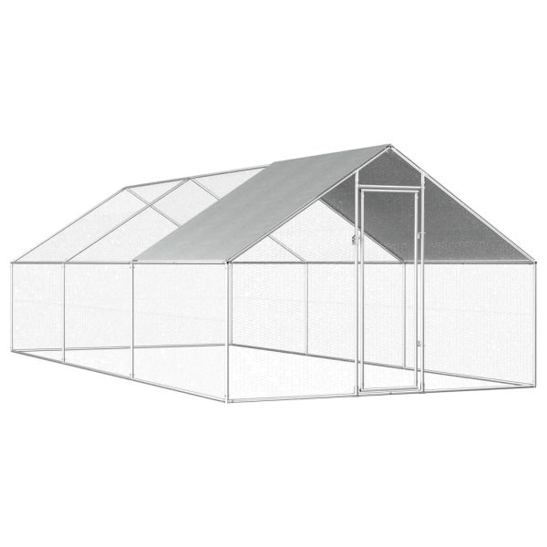 Gallinero de exterior en acero galvanizado 2,75x6x1,92 m