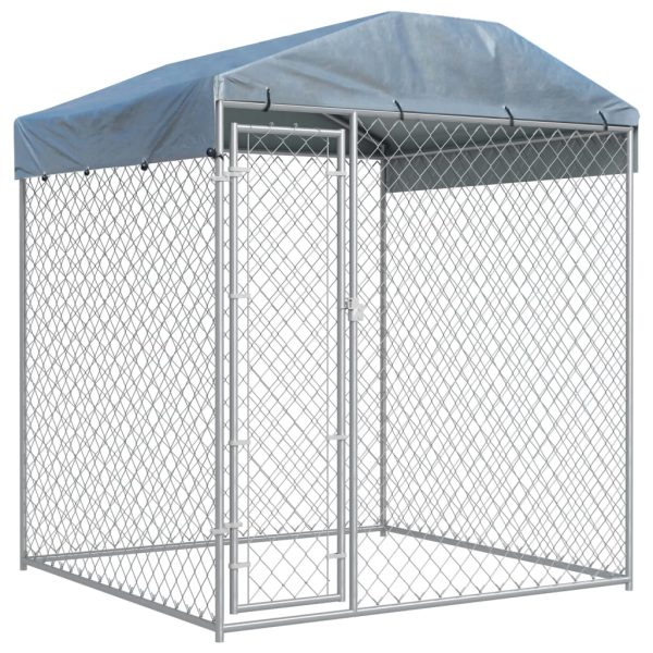 Caseta exterior con toldo 193x193x225 cm