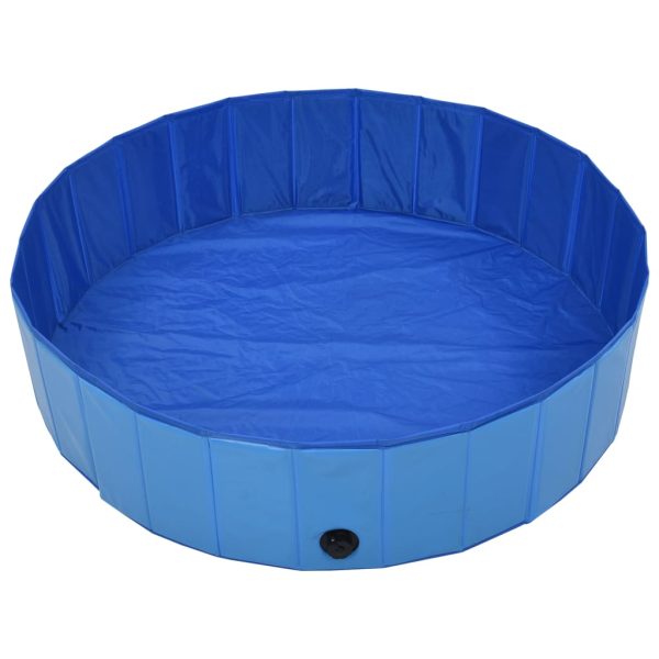 Piscina plegable para perros 120x30 cm PVC azul - Imagen 3