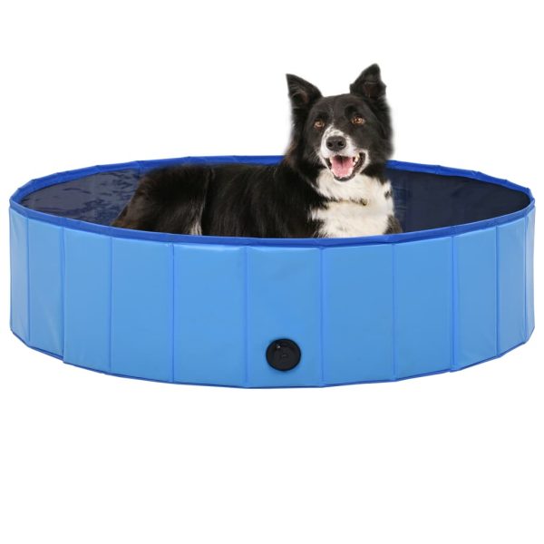 Piscina plegable para perros 120x30 cm PVC azul