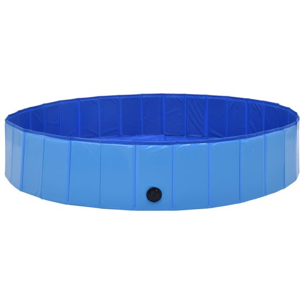 Piscina para perros plegable 160x30 cm PVC azul - Imagen 2