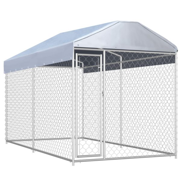 Caseta exterior con toldo 382x192x225 cm