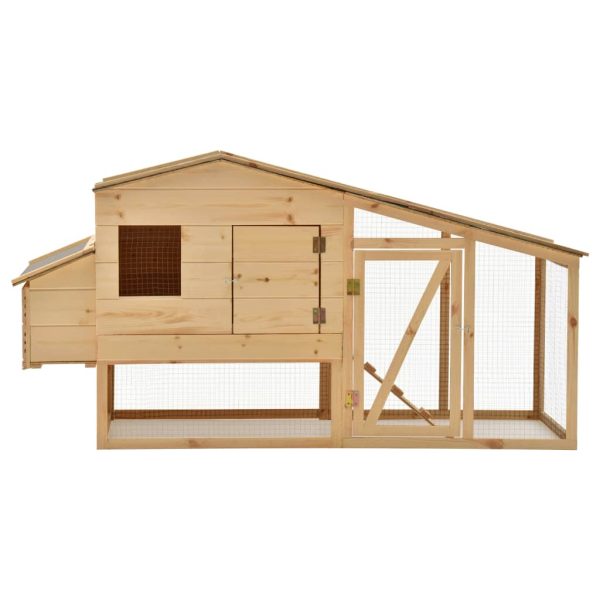 Gallinero de madera maciza de pino 178x67x92 cm - Imagen 3