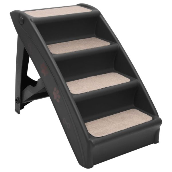 Escalera plegable para perros 62x40x49,5 cm negro - Imagen 2