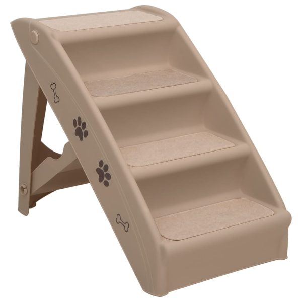 Escalera plegable para perros 62x40x49,5 cm marrón - Imagen 2