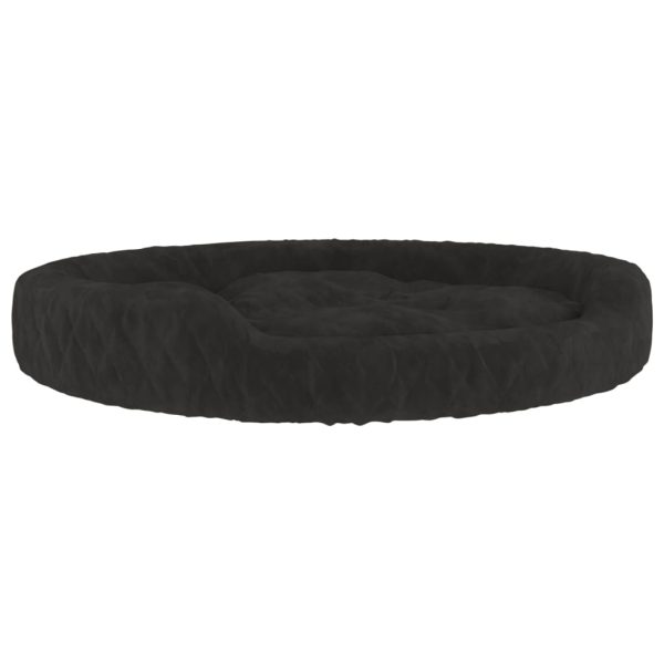 Cama para perros 70x55x23 cm felpa negra - Imagen 2