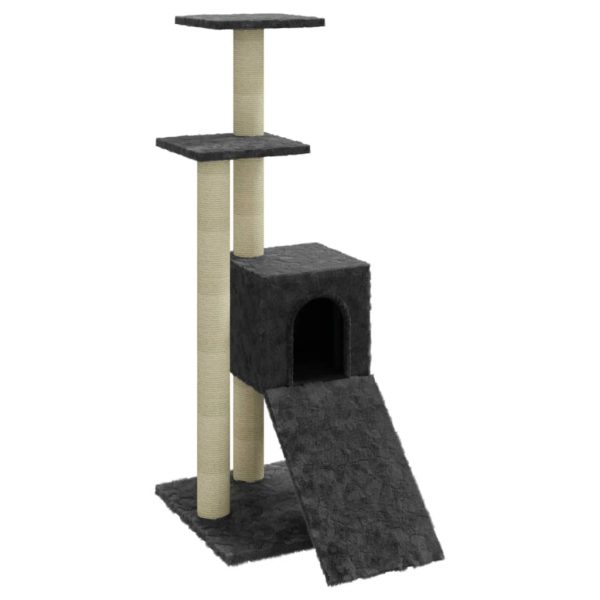 Rascador para gatos con rascador de sisal 92 cm gris oscuro - Imagen 2