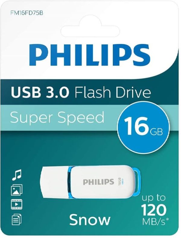 PENDRIVE PHILIPS 16GB 3.0 - SNOW