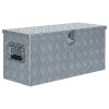Caixa de alumínio 80x30x35 cm prateado
