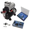 Conjunto de compressor de ar com 2 aerógrafos