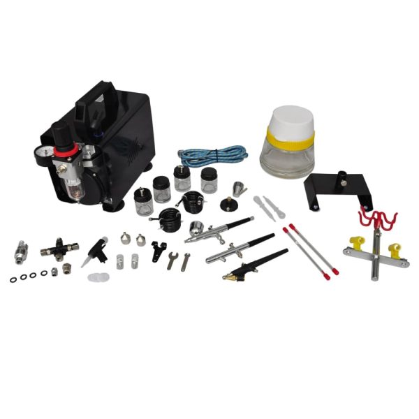 Conjunto de compressor de ar com 3 aerógrafos - Image 8