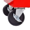 Carinho de ferramentas com 5 gavetas para oficina, vermelho - Image 5