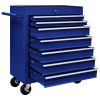 Trólei de oficina para ferramentas com 7 gavetas azul - Image 2