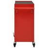 Trólei de ferramentas com 4 gavetas aço vermelho - Image 4