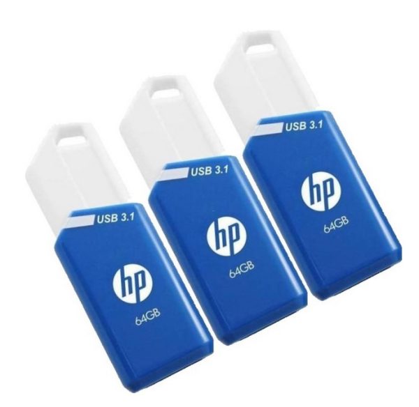 Pack de 3 memorias usb 3.1 hp x755w 64gb