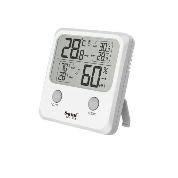 RELOJ SAMI C/ TERMO / HYGRO - DIGITOS XL - BLANCO