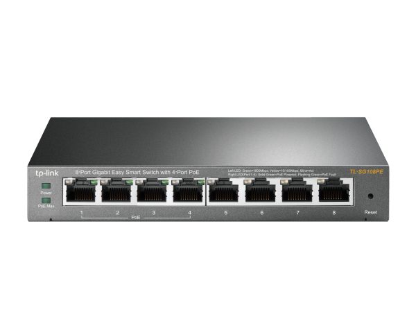 Switch 8 puertos tp - link tl - sg108pe easy smart 10 - 100 - 1000 4 puertos poe