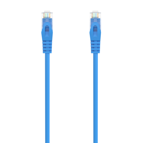 AISENS CABLE DE RED LATIGUILLO RJ45 LSZH CAT6A 500 MHZ UTP AWG24 AZUL 1M