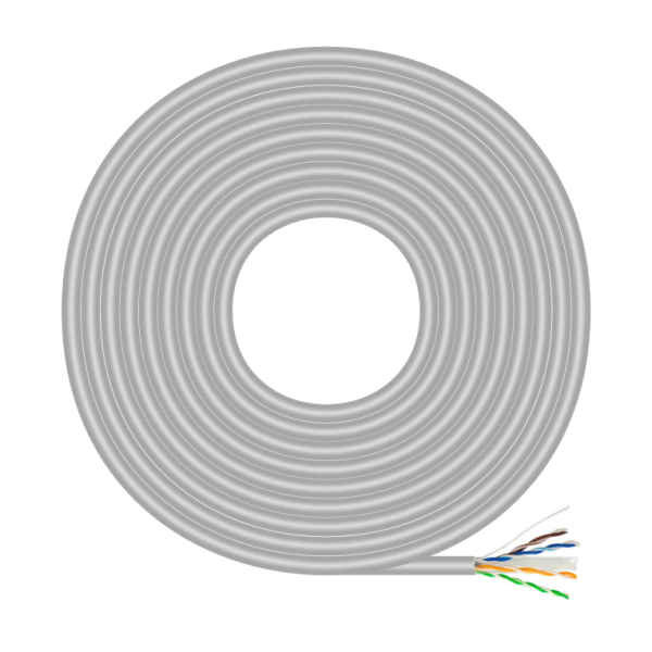 BOBINA CABLE DE RED AISENS RJ45 CAT.6 UTP RIGIDO AWG23 CCA (ALEACION) GRIS 100M