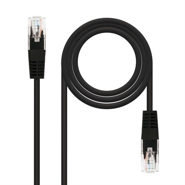 CABLE RED LATIGUILLO RJ45 CAT.6 UTP AWG24,3M NEGRO NANOCABLE