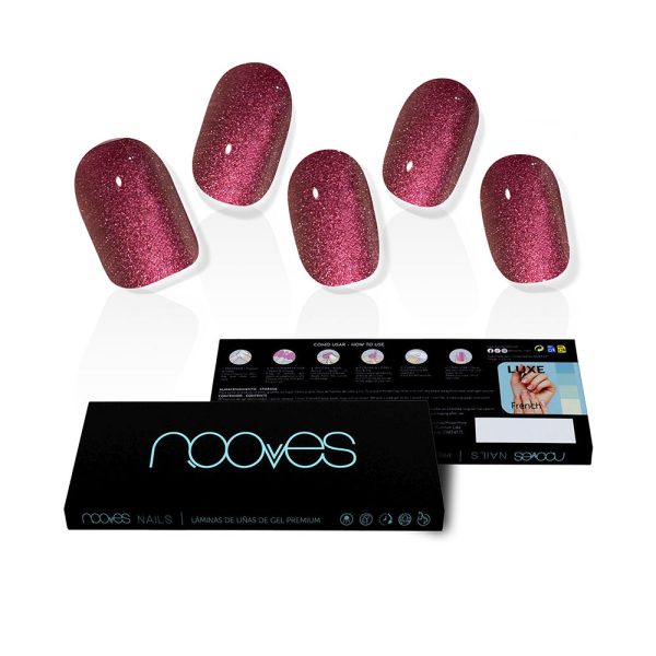 UNHAS DE GEL ruby claret premium #glam glitter 20u