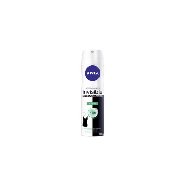 Nivea Black & White Invisible Active Spray 200 ml