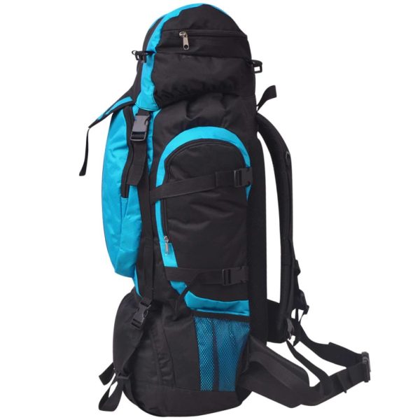 Mochila de caminhada XXL 75 L preto e azul - Image 3