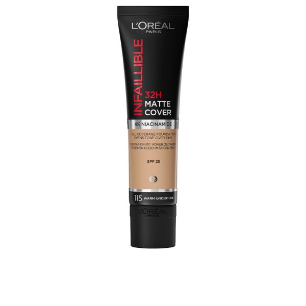 INFAILLIBLE 32H matte cover foundation #115 warm undertone 30 ml