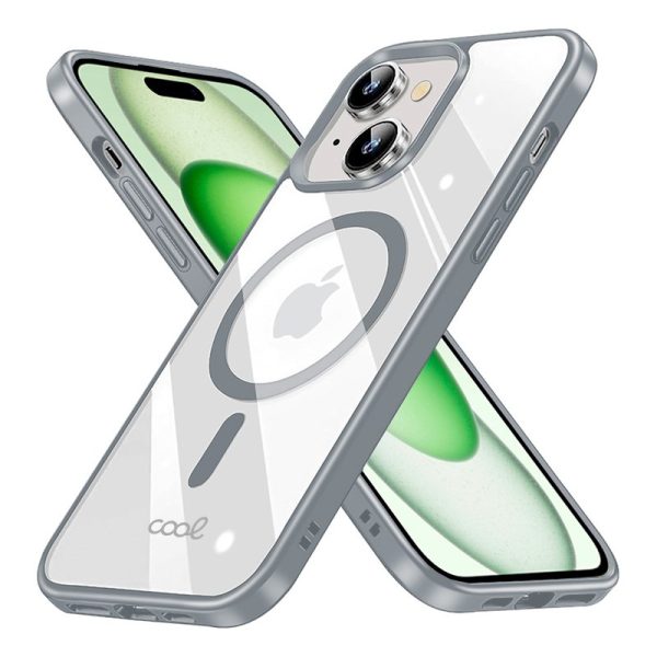 Carcasa COOL para iPhone 15 Plus Magnética Borde Plata - Image 3