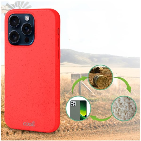 Carcasa COOL para iPhone 15 Pro Eco Biodegradable Rojo - Image 2
