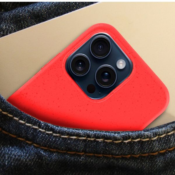 Carcasa COOL para iPhone 15 Pro Eco Biodegradable Rojo - Image 5
