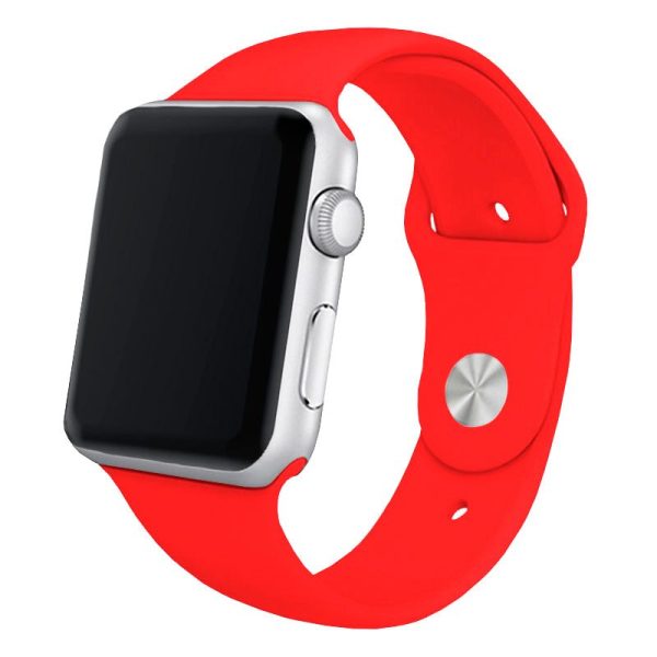 Correa COOL para Apple Watch Series 1 / 2 / 3 / 4 / 5 / 6 / 7 / 8 / SE (42 / 44 / 45 mm) Goma Rojo